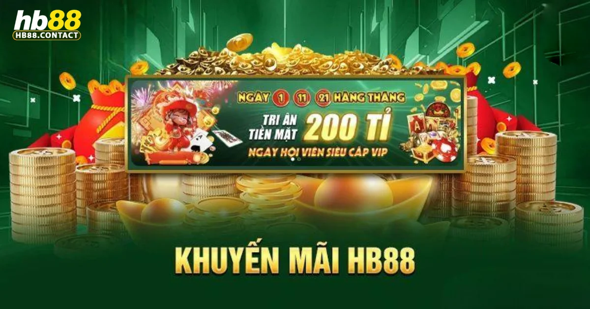HB88 - Cá Cược Thể Thao, Casino Online Đỉnh Cao 2026 9 Các chương trình khuyến mãi hấp dẫn tại HB88